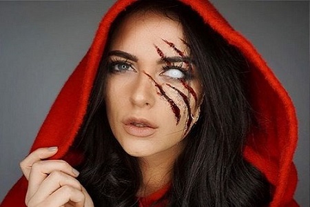 Страшный макияж на Хэллоуин Руденко Мелитополь (3)